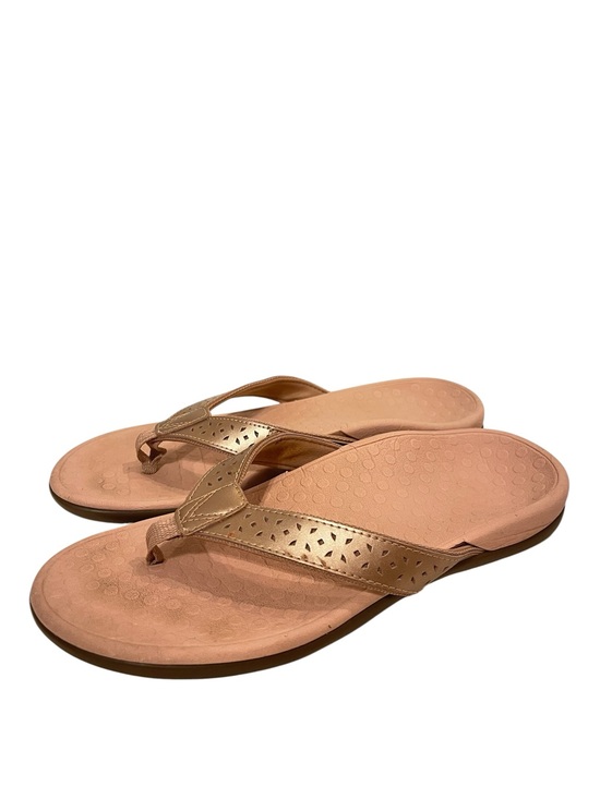 Vionic Shoes - VIONIC Shona Women’s Metallic Rose Gold Thong Sandals Flip Flops